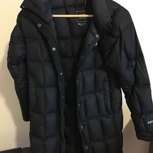 North Face Long Black Puffer Coat XSP